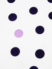 Off-White/Midnight Navy/Wisteria Polyester/Lycra Scattered Dot Print Crepe Double Knit 56W