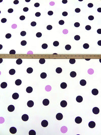 Off-White/Midnight Navy/Wisteria Polyester/Lycra Scattered Dot Print Crepe Double Knit 56W