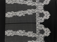 Black/White/Light Slate Polyester/Lycra Large Single Border Ornate Puff Print Liverpool Double Knit 56W