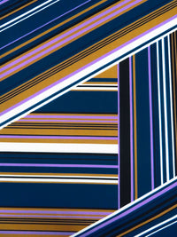 Oxford Blue/Dark Goldenrod/Black/Multi Polyester/Lycra  Large Overlapping Stripe Double Border Print Crepe Double Knit 58W