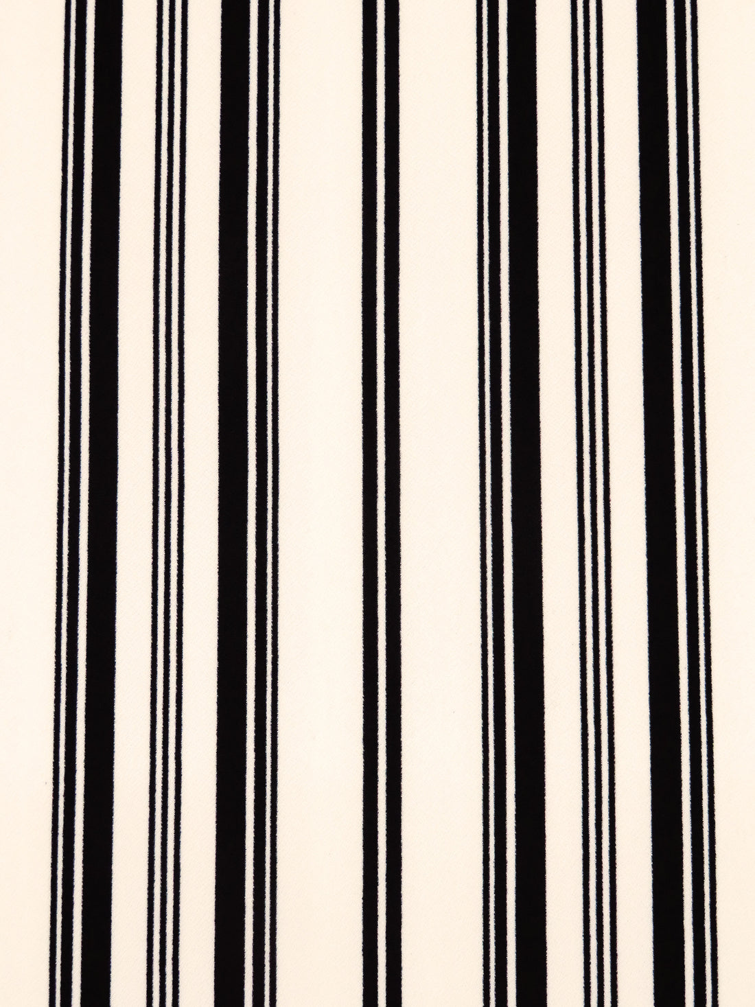 Old Lace/Black Polyester/Lycra Stripe Print Crepe Double Knit 54W