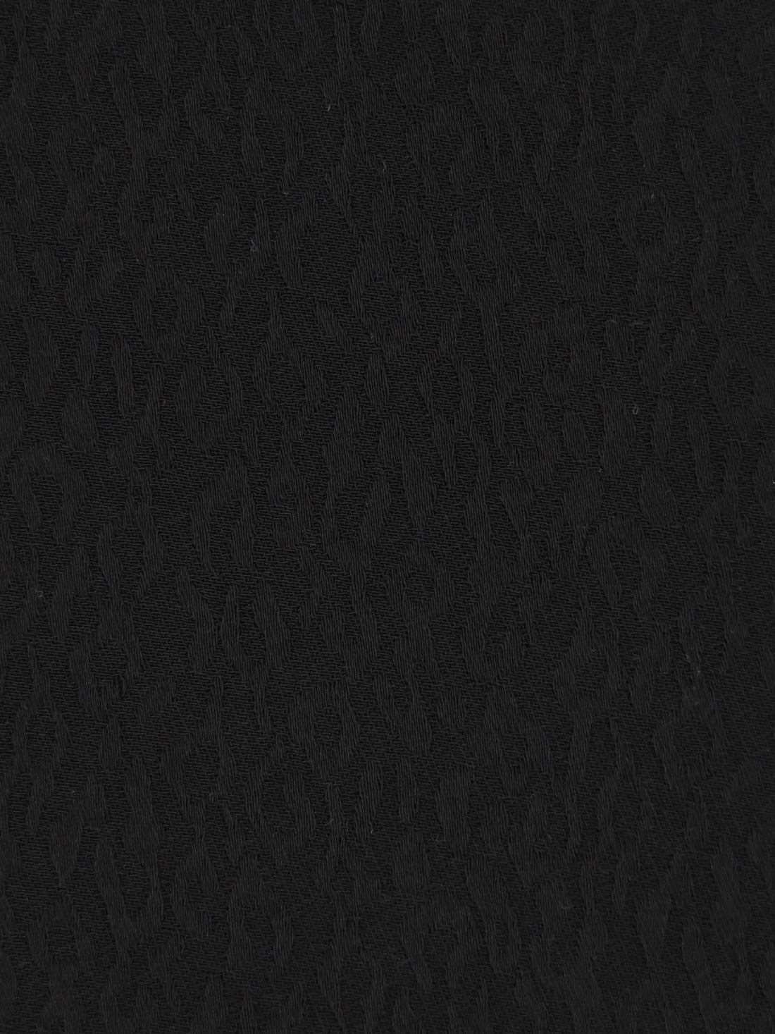 Pitch Black 100% Polyester Animal Weave Jacquard Midweight Woven - NY Designer - 54W