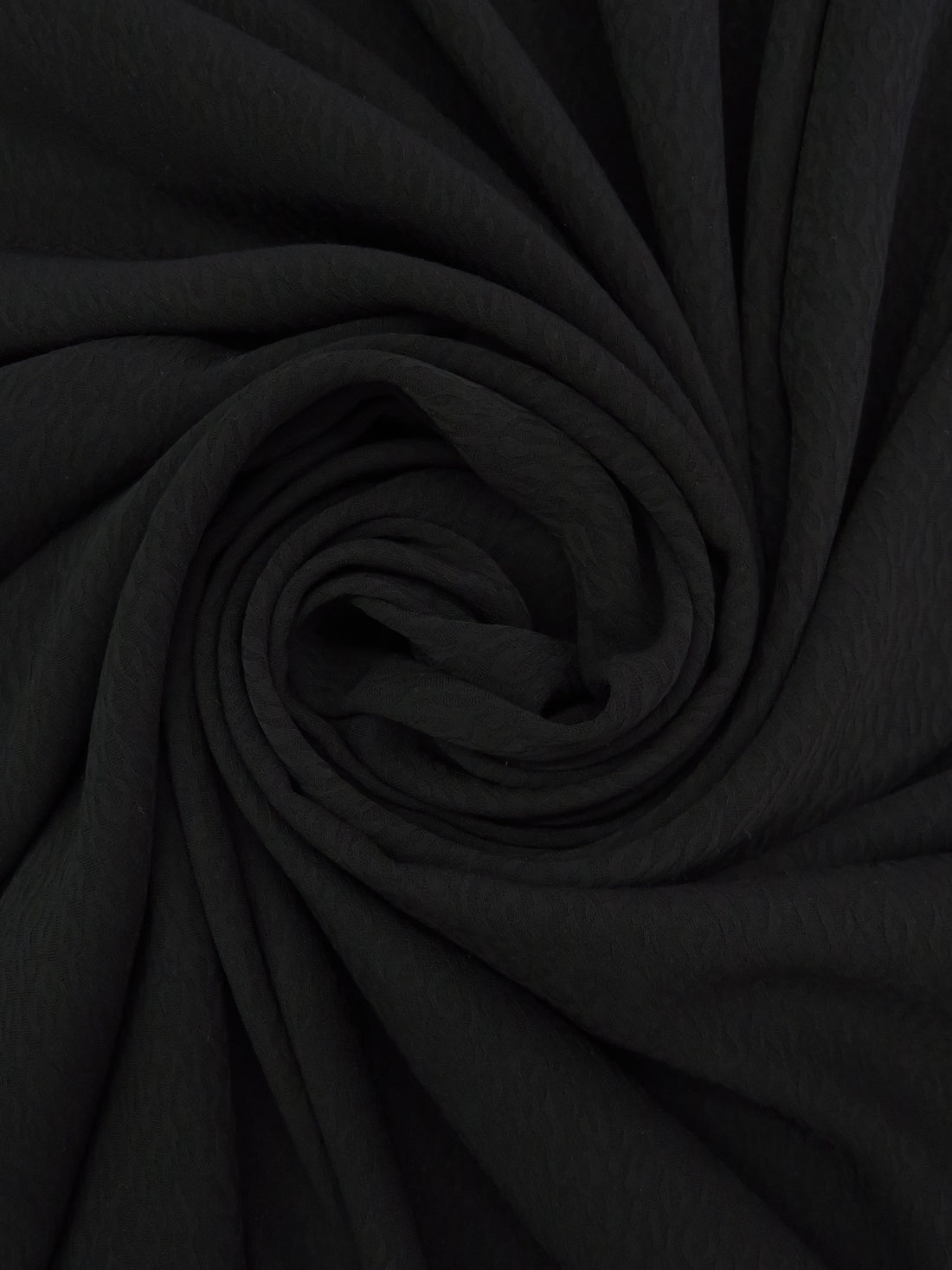 Pitch Black 100% Polyester Animal Weave Jacquard Midweight Woven - NY Designer - 54W