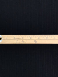 Black/Dark Blue Polyester/Wool Vertical Stripe Twill Suiting - Imported From Italy - 58W