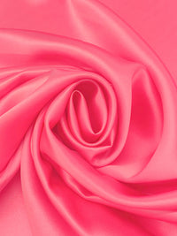 Strawberry Pink 100% Silk Charmeuse 56W