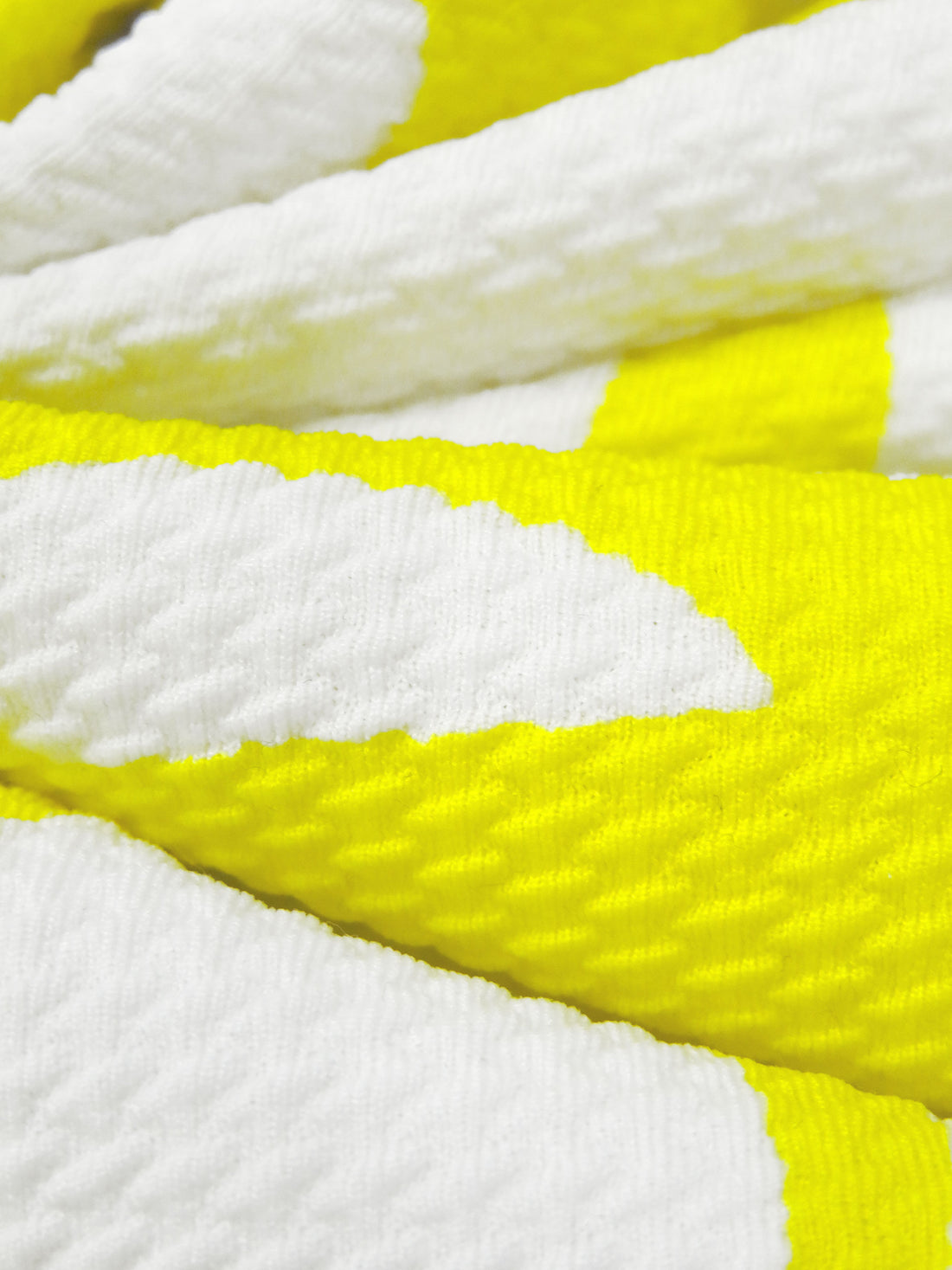 Lemon/White Polyester/Lycra Folk Floral Print Liverpool Double Knit 56W