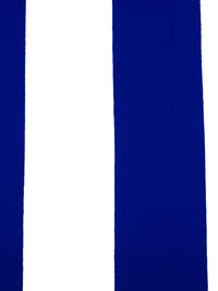 Imperial Blue/White Polyester/Lycra Vertical Stripe Print Scuba Knit 58W