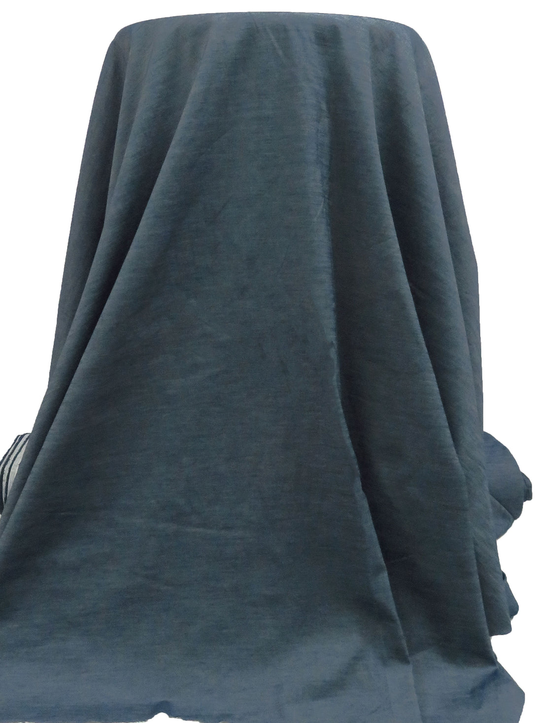 Iron Head Flower/Pearl Polyester/Rayon/Lycra Chambray-Look Double-Faced Satin - NY Designer - 54W