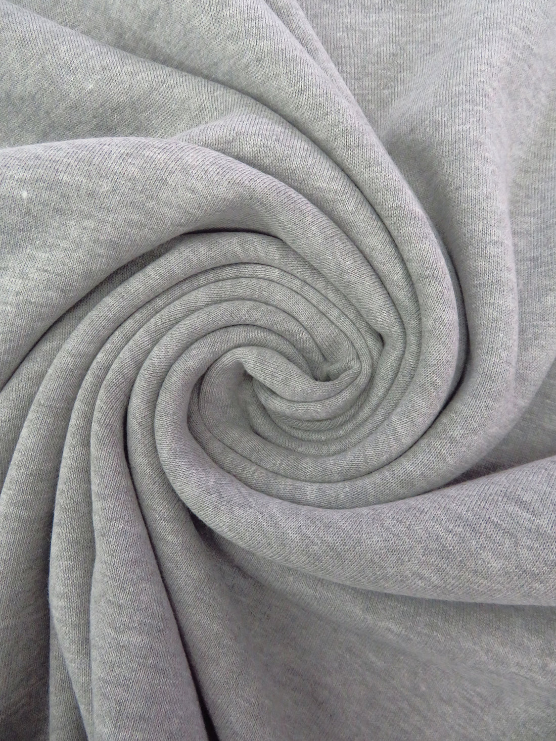 Cloud Gray Cotton/Polyester Heathered Tubular Sweatshirt Fleece 30W