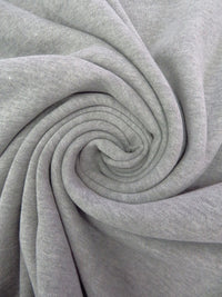 Cloud Gray Cotton/Polyester Heathered Tubular Sweatshirt Fleece 30W