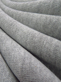 Cloud Gray Cotton/Polyester Heathered Tubular Sweatshirt Fleece 30W