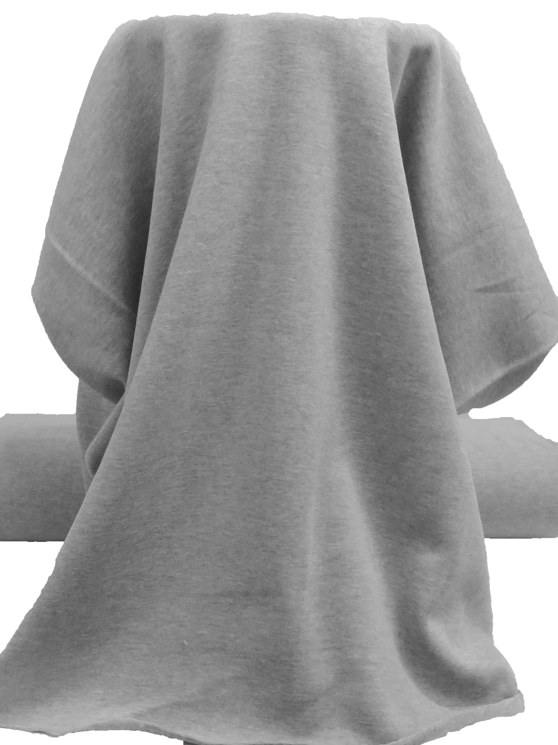 Cloud Gray Cotton/Polyester Heathered Tubular Sweatshirt Fleece 30W