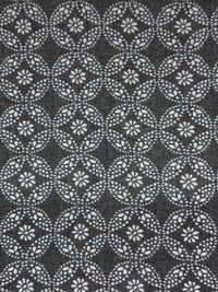 Black/White 100% Polyester Small Floral Medallion Print Georgette 56W