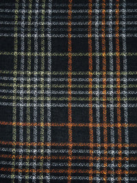 Black/Pumpkin/White/Flax 100% Polyester Plaid Print Georgette 56W