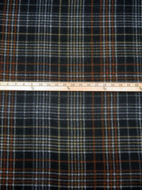 Black/Pumpkin/White/Flax 100% Polyester Plaid Print Georgette 56W