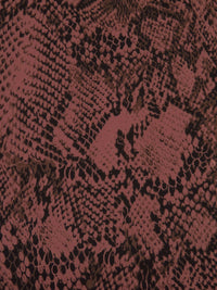 Brandy/Black/Expresso 100% Polyester Snakeskin Print Crepe Blouse Weight Woven 56W