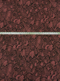 Brandy/Black/Expresso 100% Polyester Snakeskin Print Crepe Blouse Weight Woven 56W