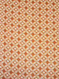 Cinnamon/White Polyester/Lycra Small Floral Medallion Print Stretch Georgette 56W