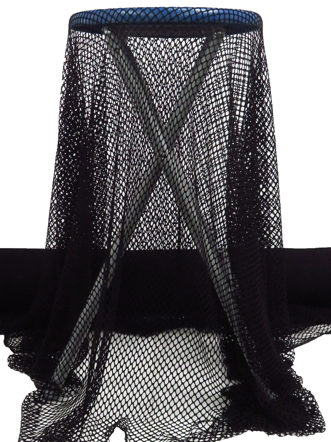Rich Black Nylon/Lycra Fishnet Knit - Norma Kamali - 58W