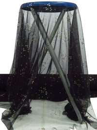 Black/Red/Green/Multi 100% Nylon Glitter Clumps On Netting 51W