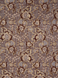 Chocolate/Flax/Tan Nylon/Lycra Floral Weave Stretch Lace 57W