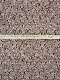 Chocolate/Flax/Tan Nylon/Lycra Floral Weave Stretch Lace 57W