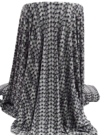 Charcoal/Cloud Gray/Black Polyester/Lycra Knitted Print ITY Knit - Norma Kamali - 59W