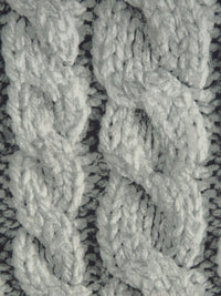 Light Gray/Ash Gray/Gunmetal Polyester/Lycra Large Cable Knit Print ITY Knit - Norma Kamali - 57W