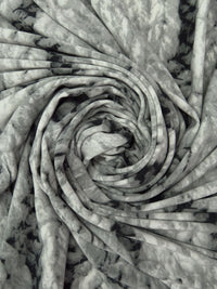 Light Gray/Ash Gray/Gunmetal Polyester/Lycra Large Cable Knit Print ITY Knit - Norma Kamali - 57W