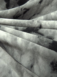 Light Gray/Ash Gray/Gunmetal Polyester/Lycra Large Cable Knit Print ITY Knit - Norma Kamali - 57W