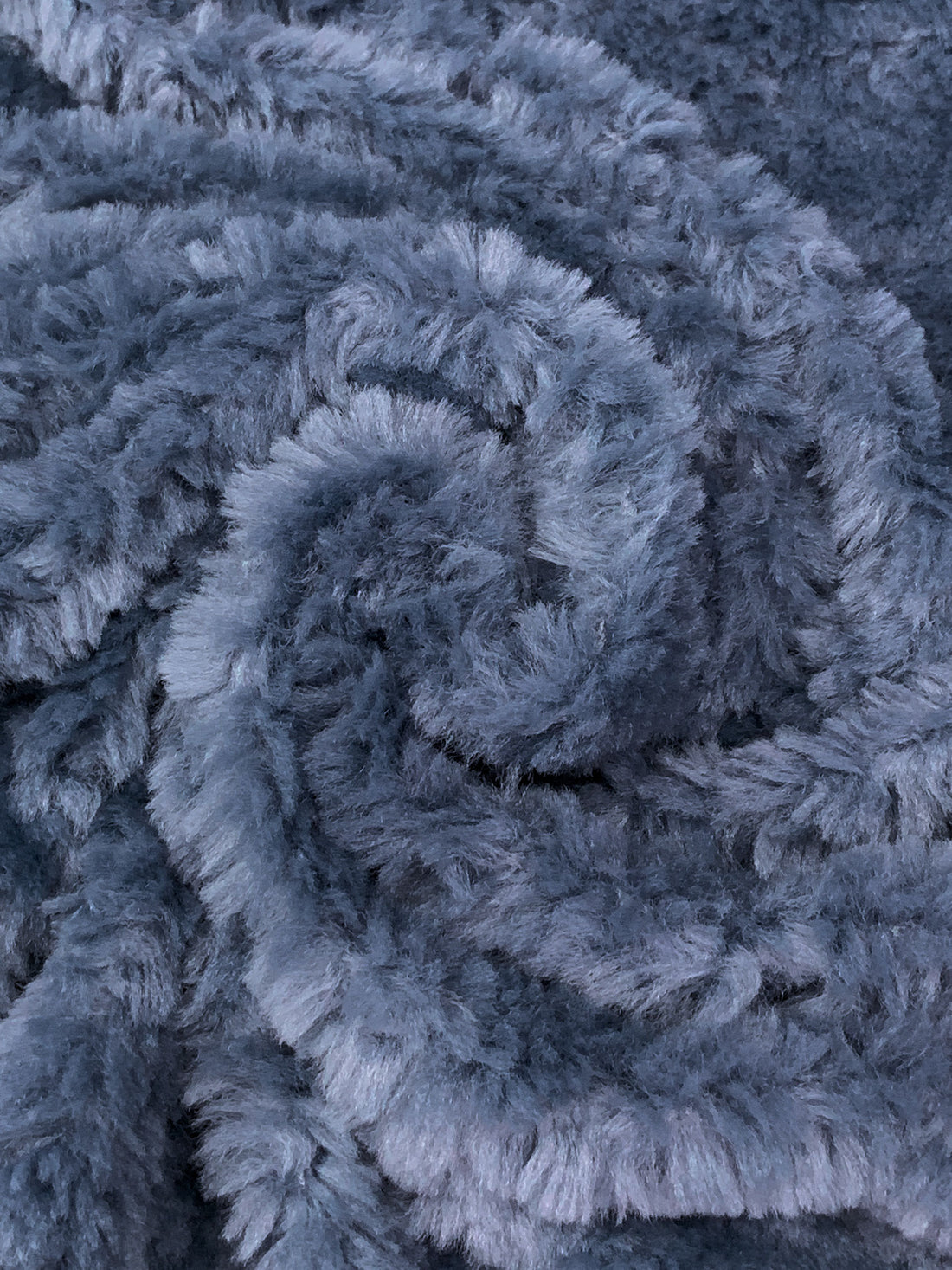 Shadow Blue 100% Polyester Faux Fur - NY Designer - 68W