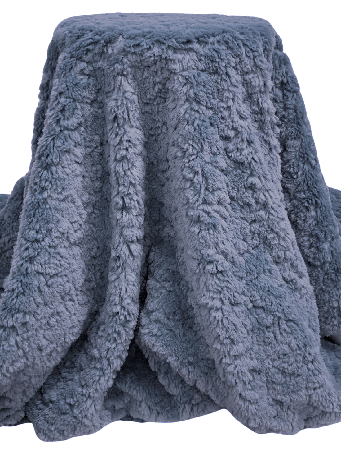 Shadow Blue 100% Polyester Faux Fur - NY Designer - 68W