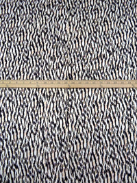 Cream/Black/Old Lavender 100% Polyester Abstract Print Charmeuse - Imported From Italy - 58W