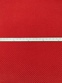 Carnelian/Gold Nylon/Metallic/Lycra Wavy Jacquard Double Knit - NY Designer - 62W