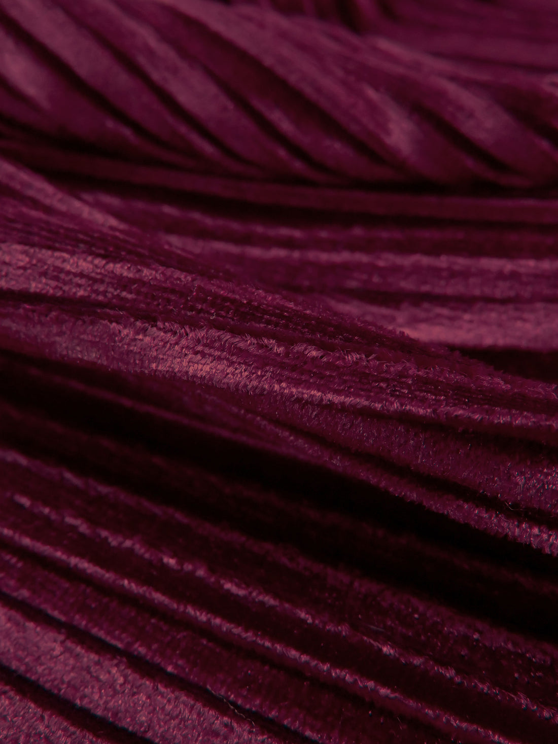 Dark Burgundy Polyester/Lycra Pleated Stretch Velvet Knit 52W