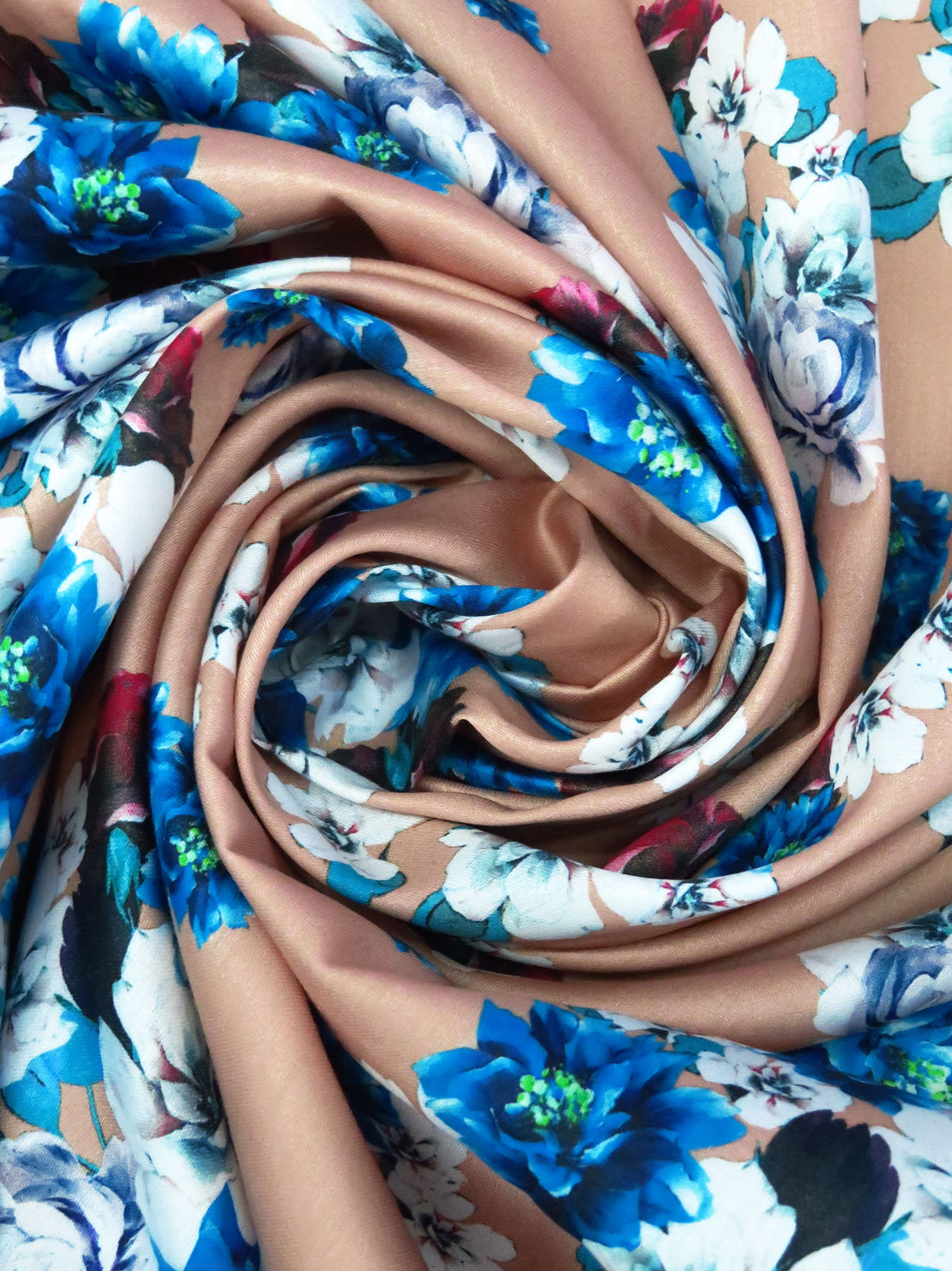 Tumbleweed/Rose Garnet/White/Multi 100% Cotton Floral Clusters Print Sateen Shirting 42W