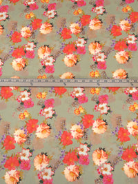 Willow Leaf/Saffron/French Rose/Multi 100% Cotton Floral Print Lawn 42W
