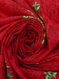 Spartan Crimson/Old Gold/White/Multi 100% Cotton Floral Print Lawn 42W