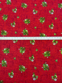 Spartan Crimson/Old Gold/White/Multi 100% Cotton Floral Print Lawn 42W