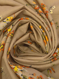 Camel/Marigold/Tangerine/Multi 100% Cotton Floral Print Lawn 42W