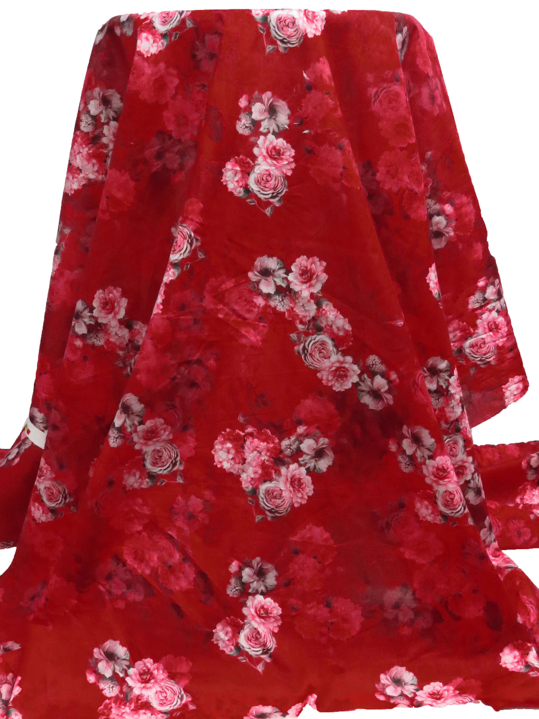 Sangria/White/Amaranth/Multi 100% Cotton Floral Print Voile 42W