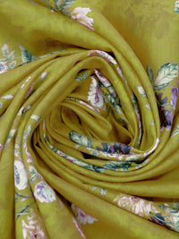 Old Moss Green/Byzantium/Myrtle Green/Multi 100% Cotton Floral Print Lawn 44W