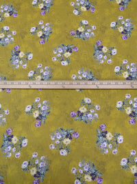 Old Moss Green/Byzantium/Myrtle Green/Multi 100% Cotton Floral Print Lawn 44W