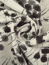 Bone/Betel Nut/Dim Gray 100% Polyester Abstract Organic Weave Tapestry Jacquard Upholstery Woven 56W