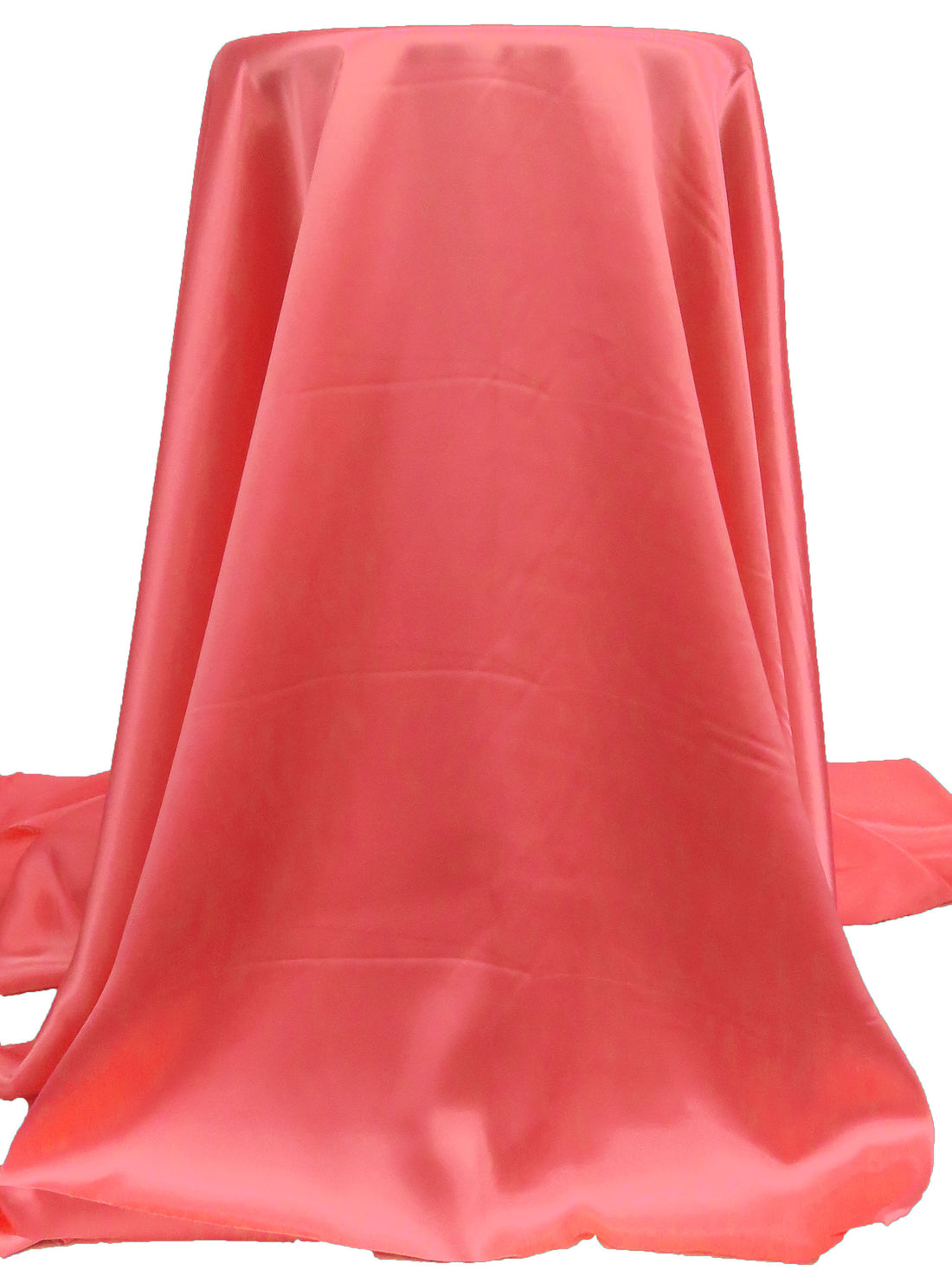 Vivid Coral Reef 100% Polyester Charmeuse 58W