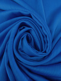 Cobalt Blue 100% Polyester Crinkle Satin-Faced Chiffon - NY Designer - 60W