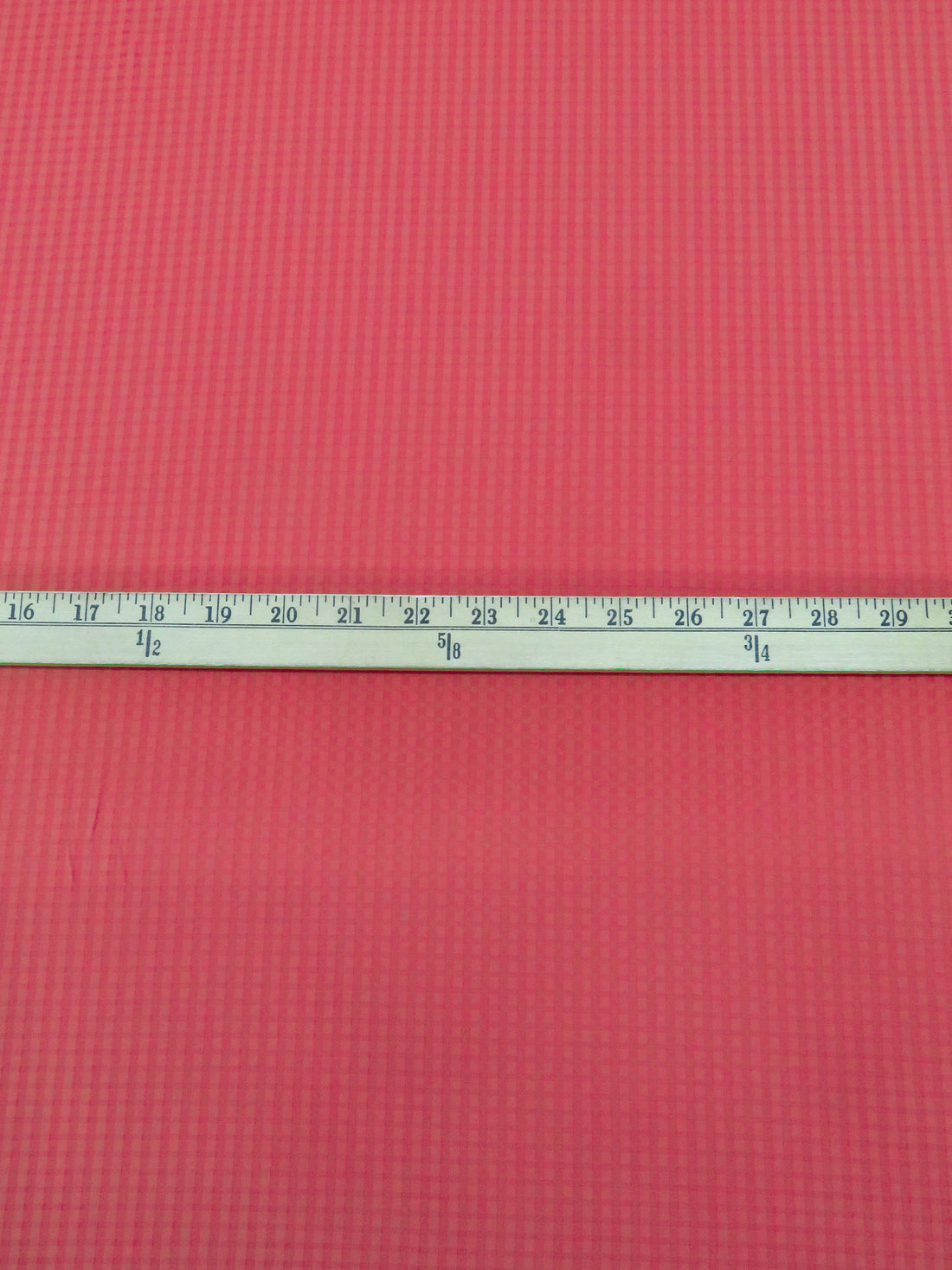 Raspberry Pudding 100% Polyester Small Gingham Sheer Blouse Weight Woven - NY Designer - 58W