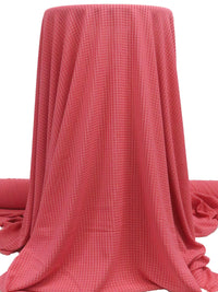 Raspberry Pudding 100% Polyester Small Gingham Sheer Blouse Weight Woven - NY Designer - 58W