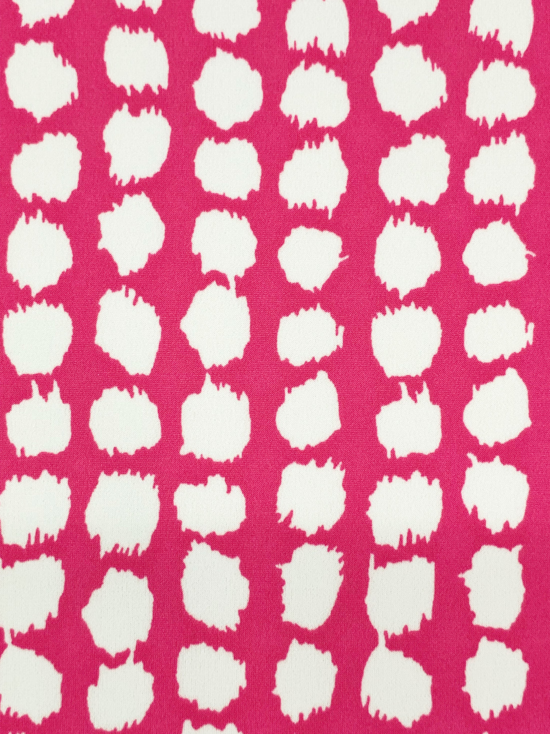 Fandango Pink/White Polyester/Lycra Rugged Dots Print ITY Knit 58W