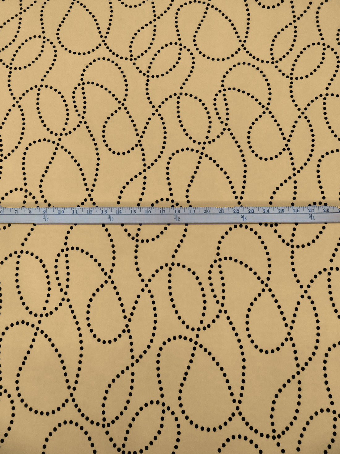 Earth Yellow/Black Polyester/Lycra Dotted Loops Print ITY Knit 58W